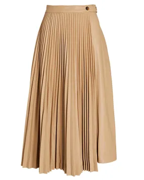 3.1 Phillip Lim Pleated Faux Leather Midi Skirt