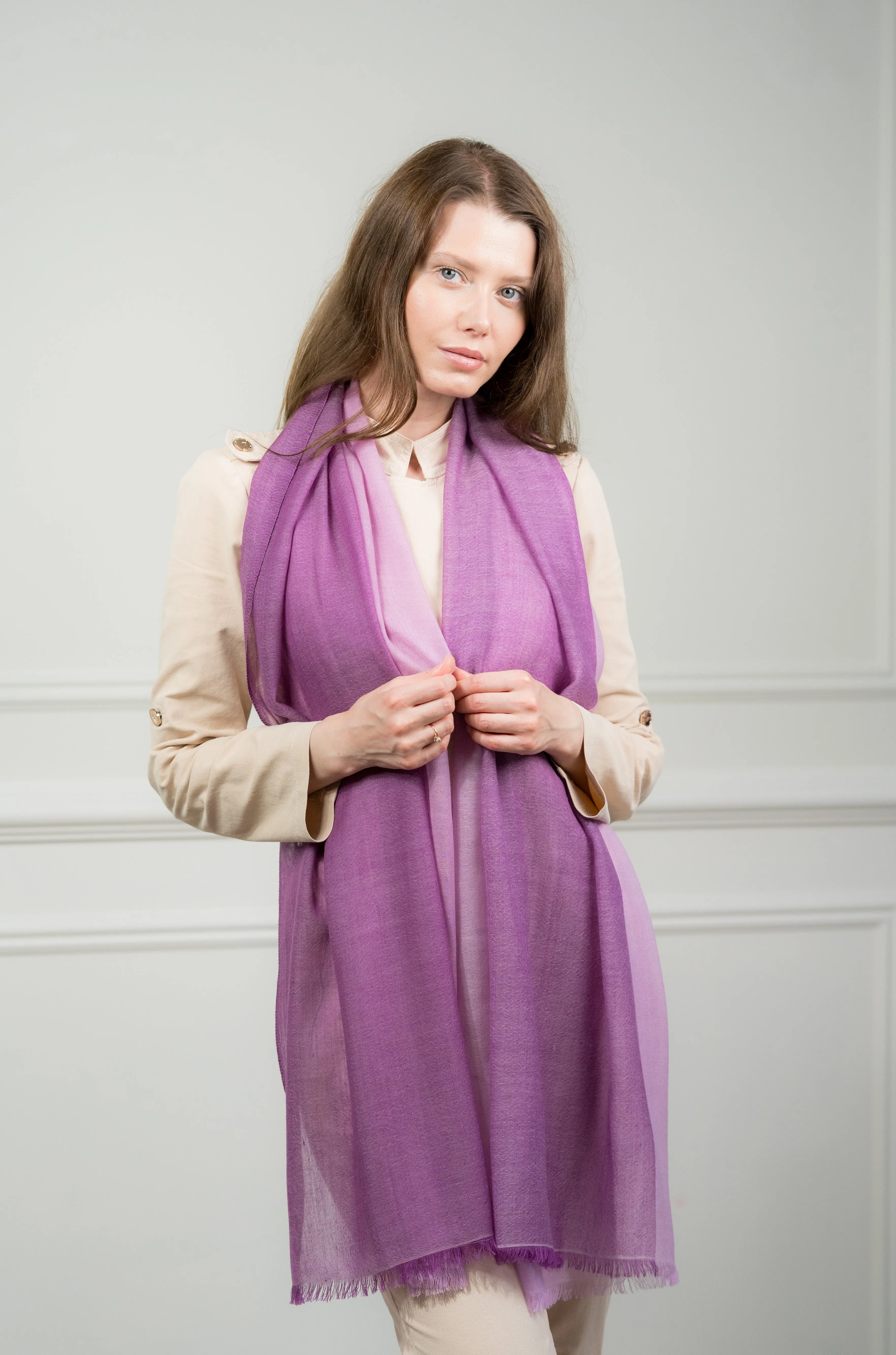 4 Color Block Lilac Scarf