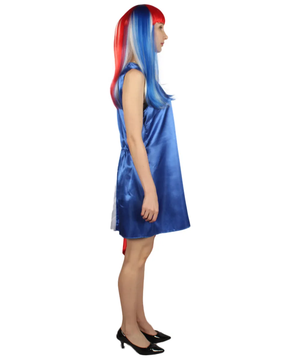 Adult Women's France Flag Dress Costume | Patriotic Cosplay Costume