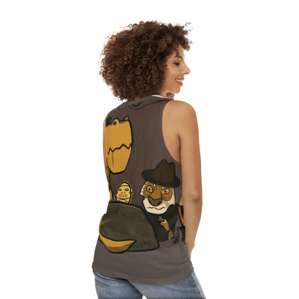 Adventurous Dinosaur and Tiger Unisex Tank Top