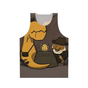 Adventurous Dinosaur and Tiger Unisex Tank Top