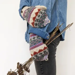 Agnes Fairisle Fingerless Mitten Gloves