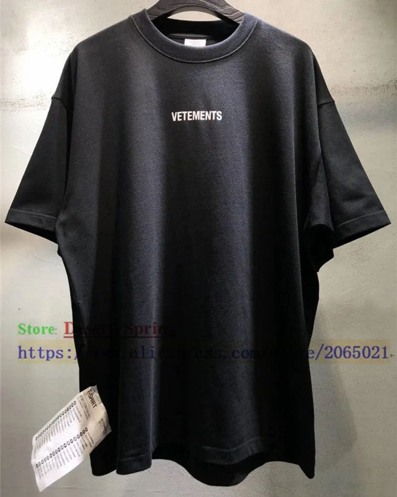 Aidase Summer Outfits Sticker Vetements Women Men T-Shirts 1:1 High quality Oversize 280g Combed Cotton Vetements Tees Vetements T shirt