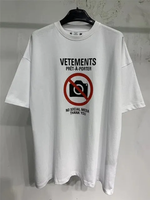 Aidase Summer Outfits Sticker Vetements Women Men T-Shirts 1:1 High quality Oversize 280g Combed Cotton Vetements Tees Vetements T shirt