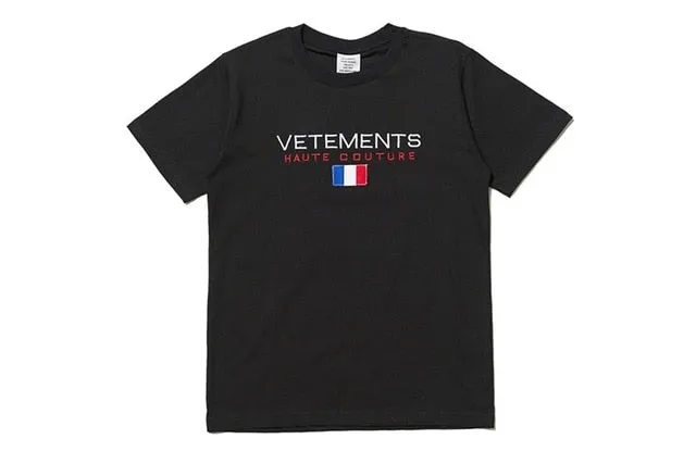 Aidase Summer Outfits Sticker Vetements Women Men T-Shirts 1:1 High quality Oversize 280g Combed Cotton Vetements Tees Vetements T shirt