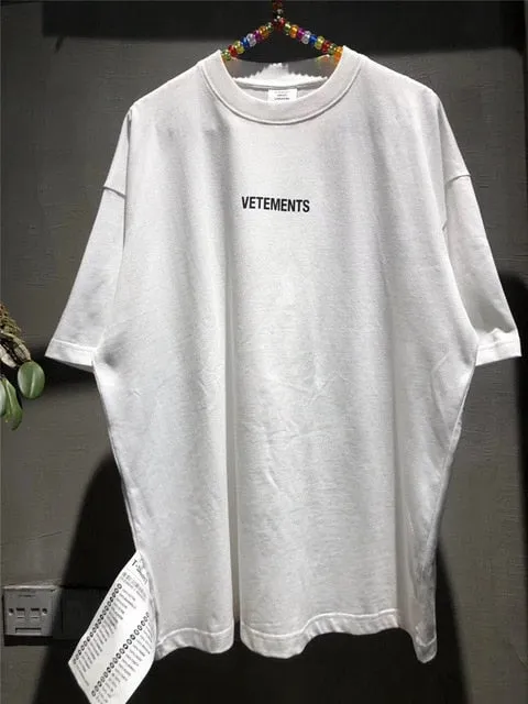 Aidase Summer Outfits Sticker Vetements Women Men T-Shirts 1:1 High quality Oversize 280g Combed Cotton Vetements Tees Vetements T shirt