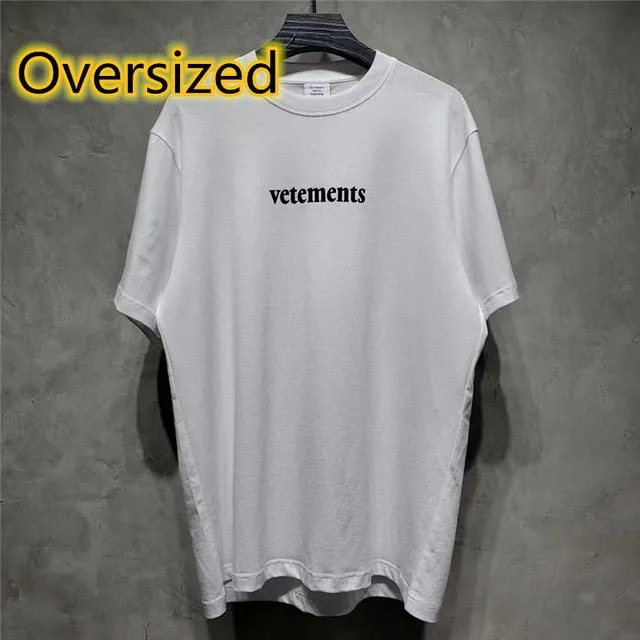 Aidase Summer Outfits Sticker Vetements Women Men T-Shirts 1:1 High quality Oversize 280g Combed Cotton Vetements Tees Vetements T shirt