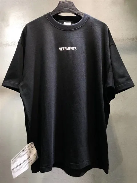 Aidase Summer Outfits Sticker Vetements Women Men T-Shirts 1:1 High quality Oversize 280g Combed Cotton Vetements Tees Vetements T shirt