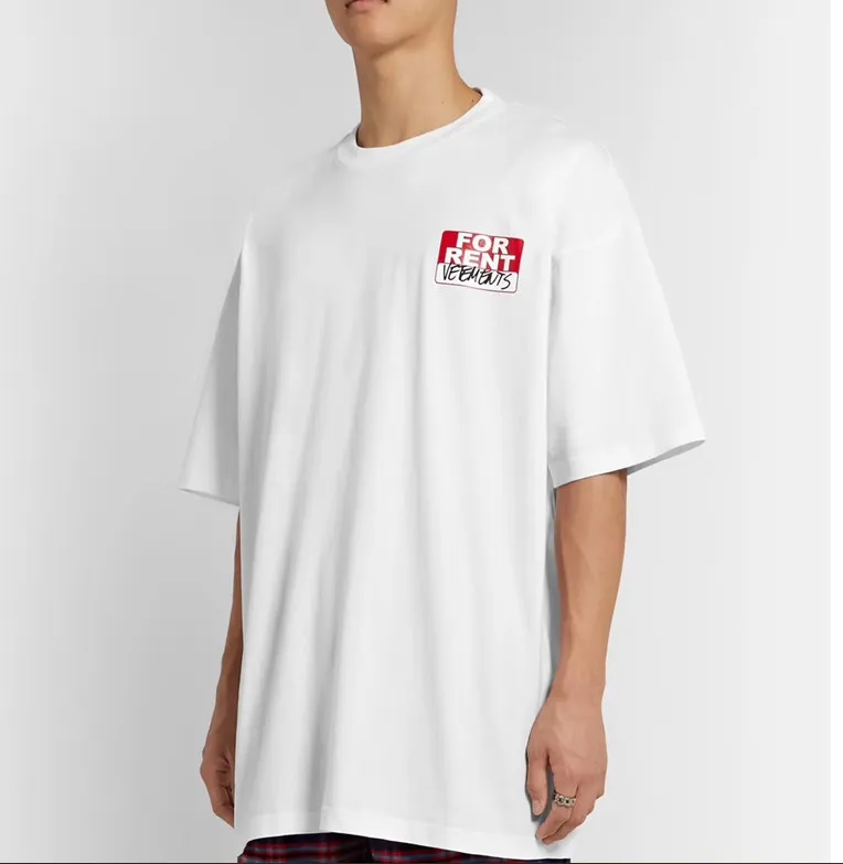 Aidase Summer Outfits Sticker Vetements Women Men T-Shirts 1:1 High quality Oversize 280g Combed Cotton Vetements Tees Vetements T shirt