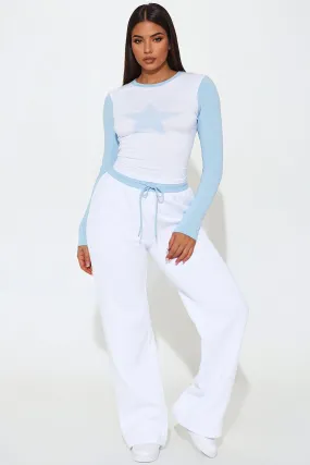 All Star Colorblock Fleece Pant Set - White/combo