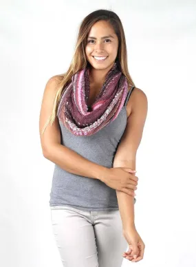 Alpaca Infinity Scarf - Boucle - Rosewood