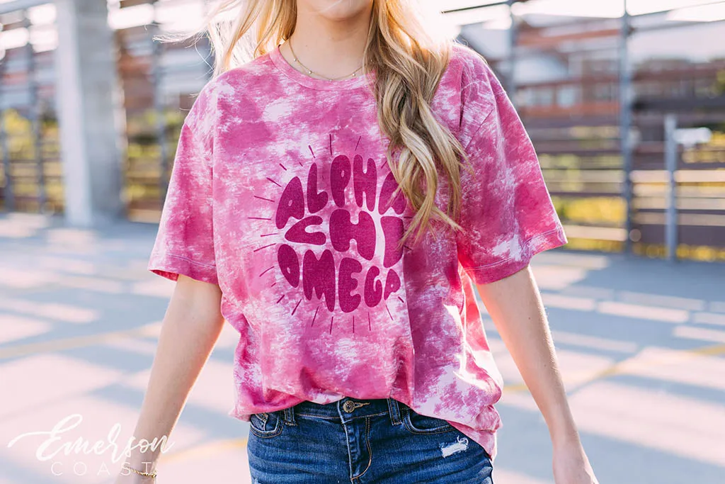 Alpha Chi Pink Tie Dye PR Tee