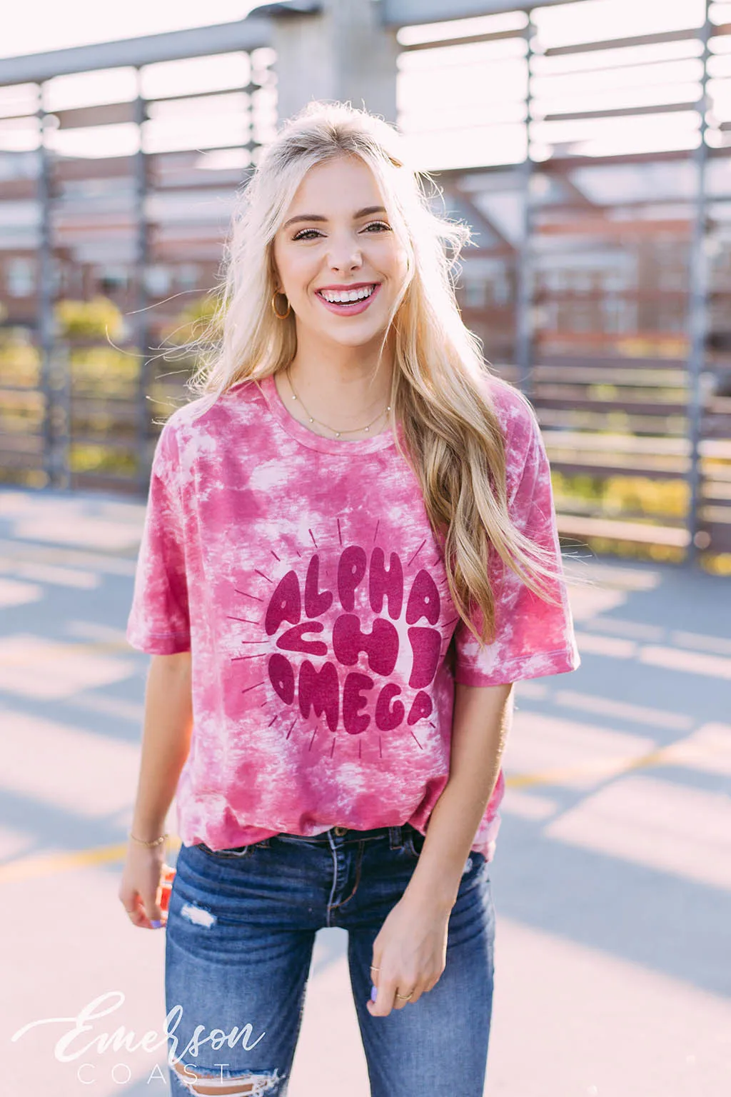 Alpha Chi Pink Tie Dye PR Tee