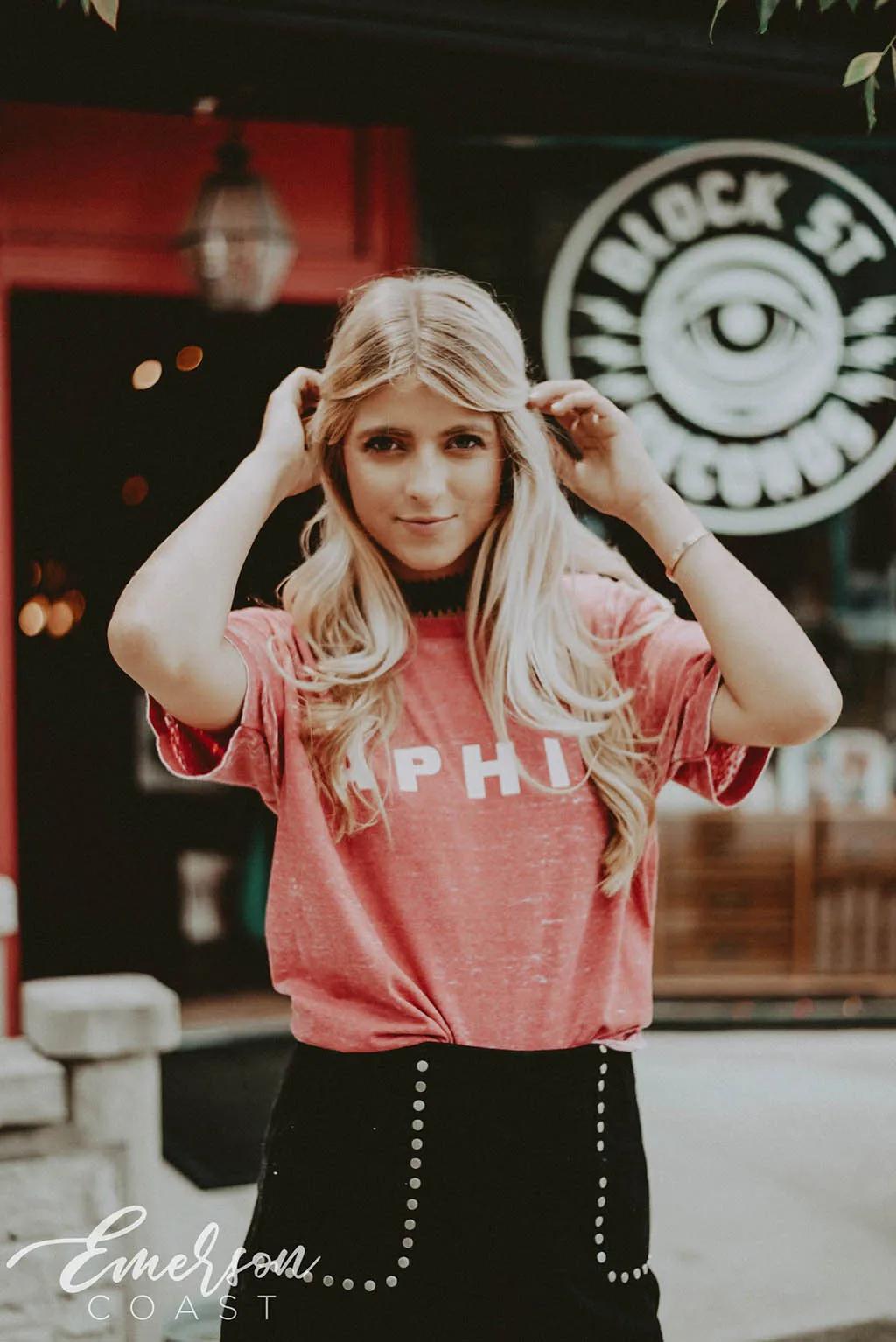 Alpha Phi Simple Acid Wash PR Tee