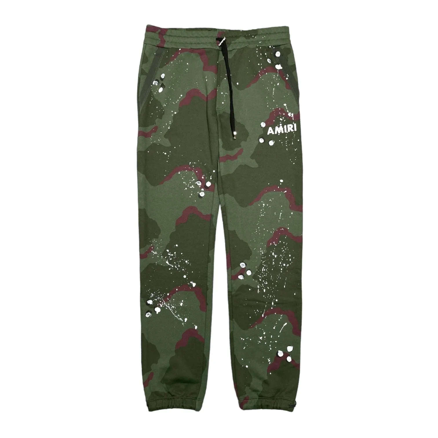 Amiri Army Logo Sweatpants Camo Green