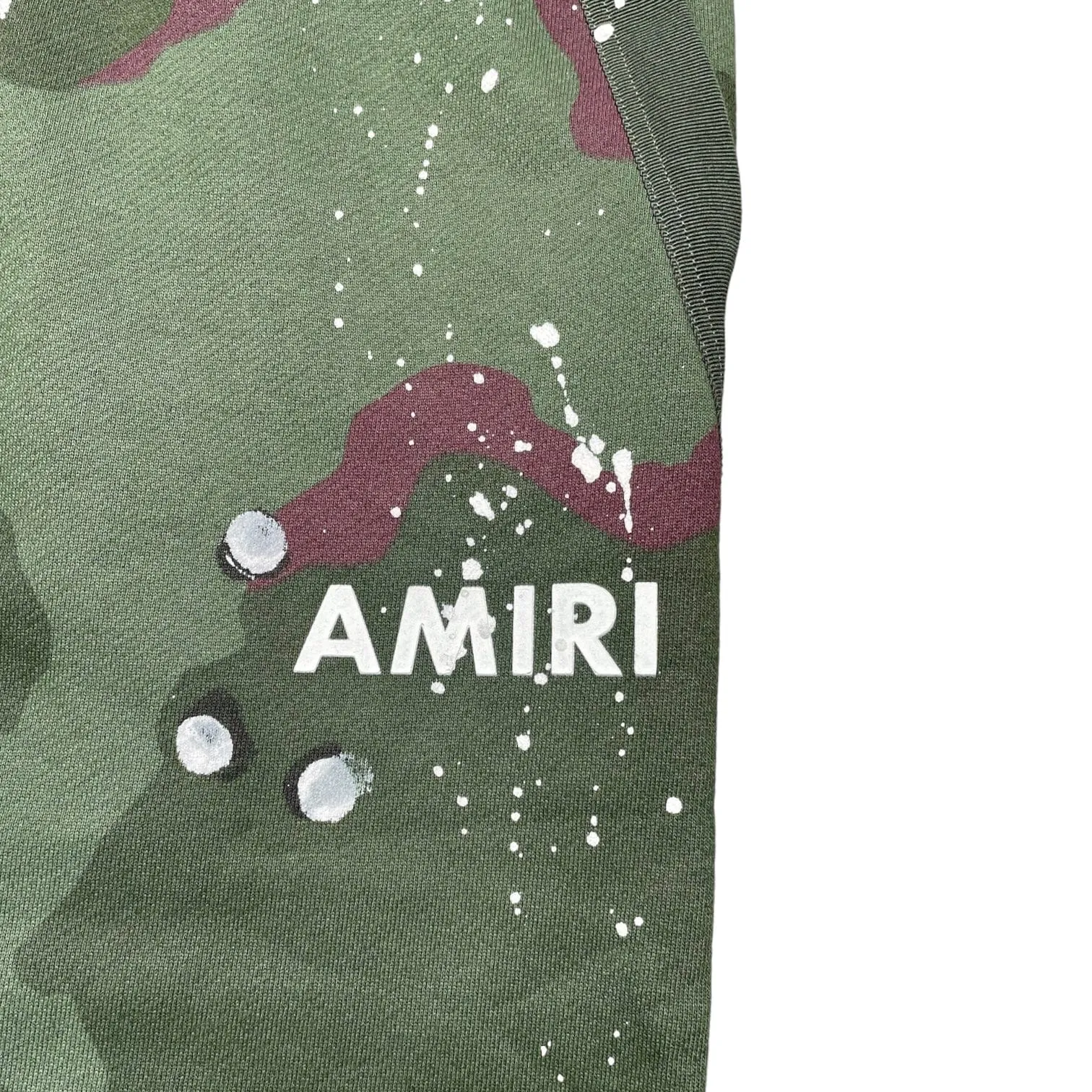 Amiri Army Logo Sweatpants Camo Green