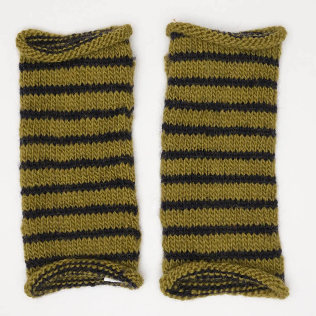 Anika Striped Wool Mittens