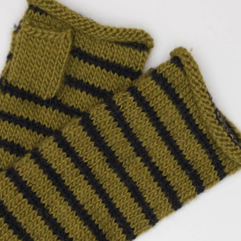 Anika Striped Wool Mittens