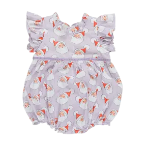 Baby Girl Jumpsuit and Romper | Lavender Santa Bubble | Pink Chicken