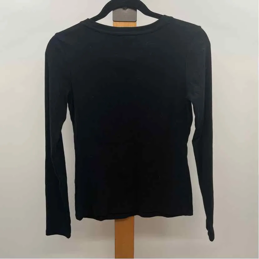 Banana Republic Women's Size XS Black Solid Long Sleeve Shirt