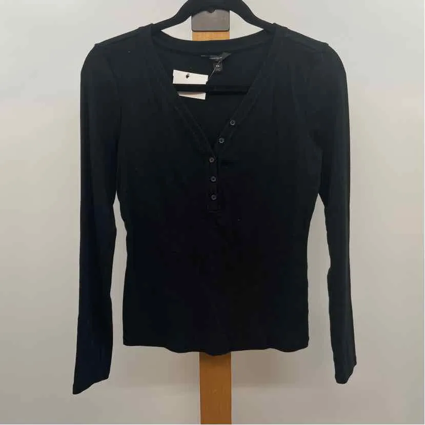 Banana Republic Women's Size XS Black Solid Long Sleeve Shirt