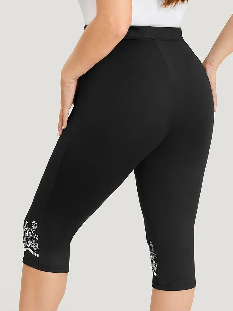 Bandana Print Skinny Knee Leggings