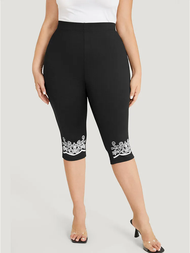 Bandana Print Skinny Knee Leggings