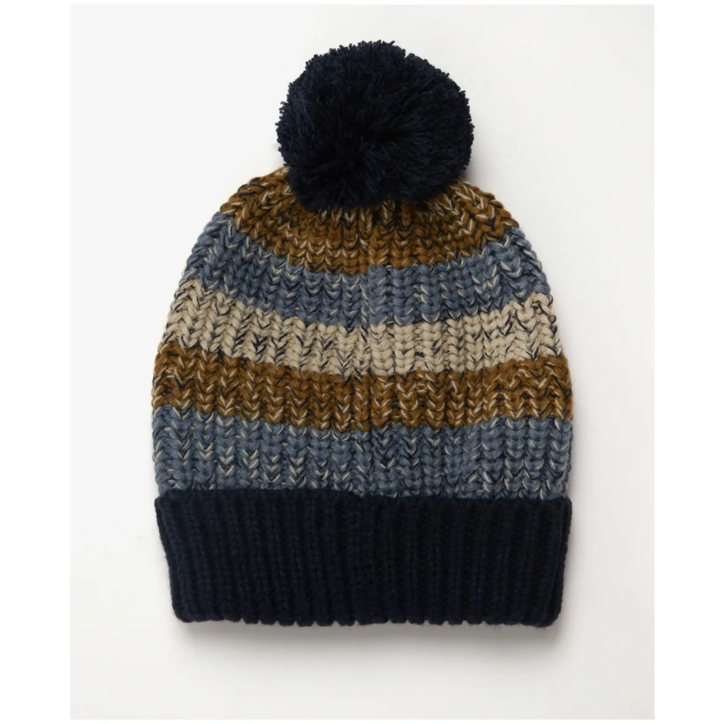 Barbour Alderly Stripe Beanie - Navy MHA0700