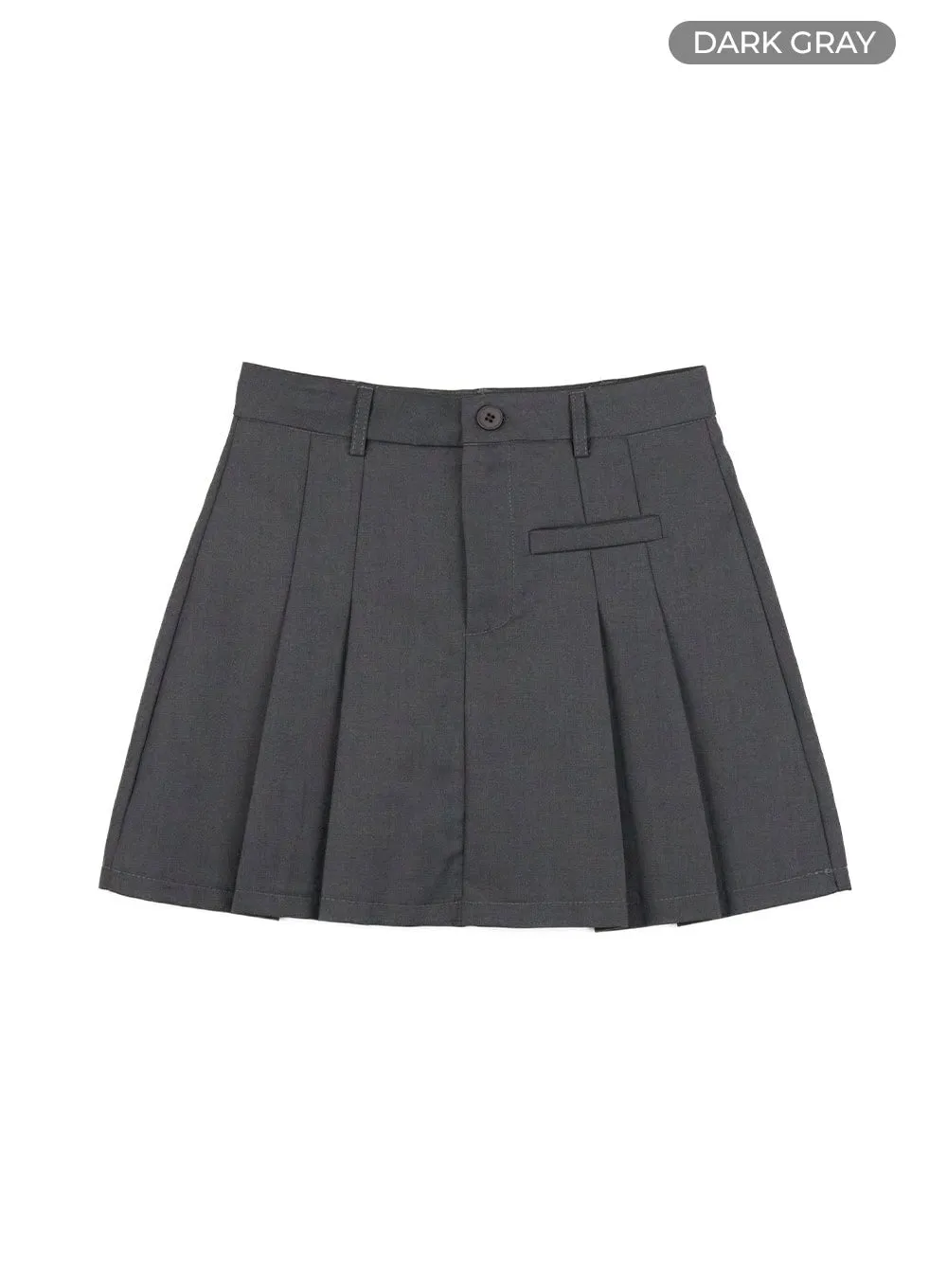 Basic Pleated Mini Skirt OL416