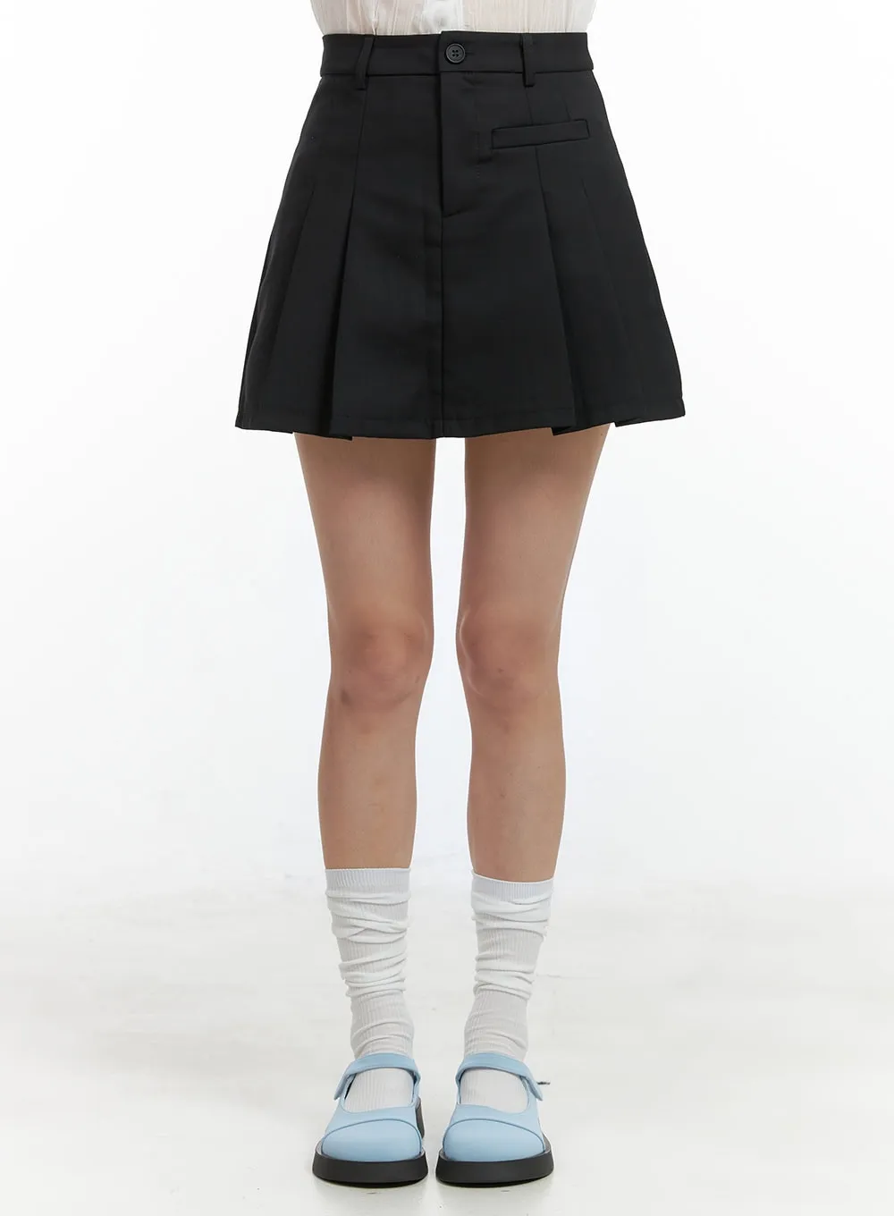 Basic Pleated Mini Skirt OL416