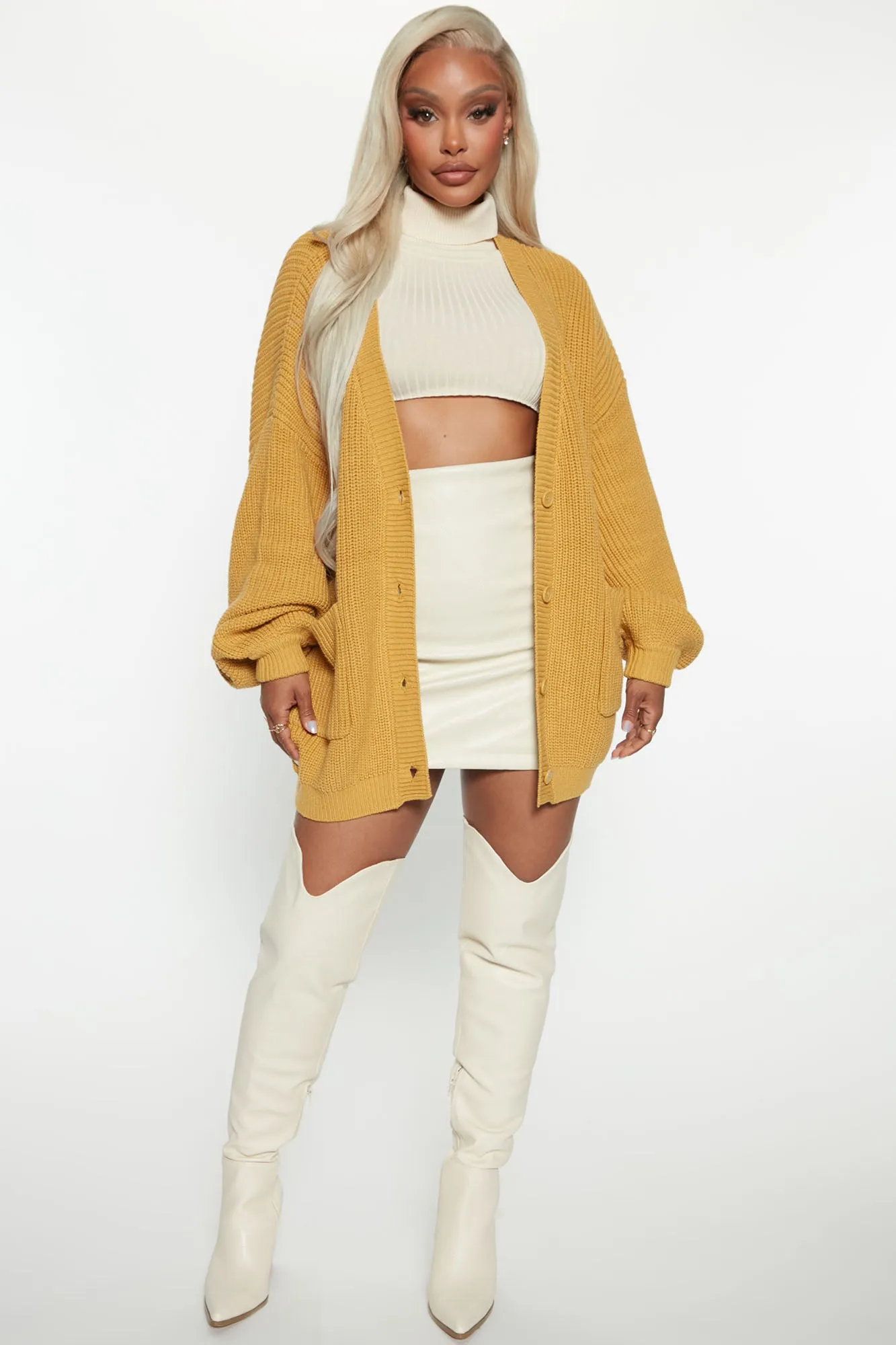 Be My Boyfriend Cardigan - Gold