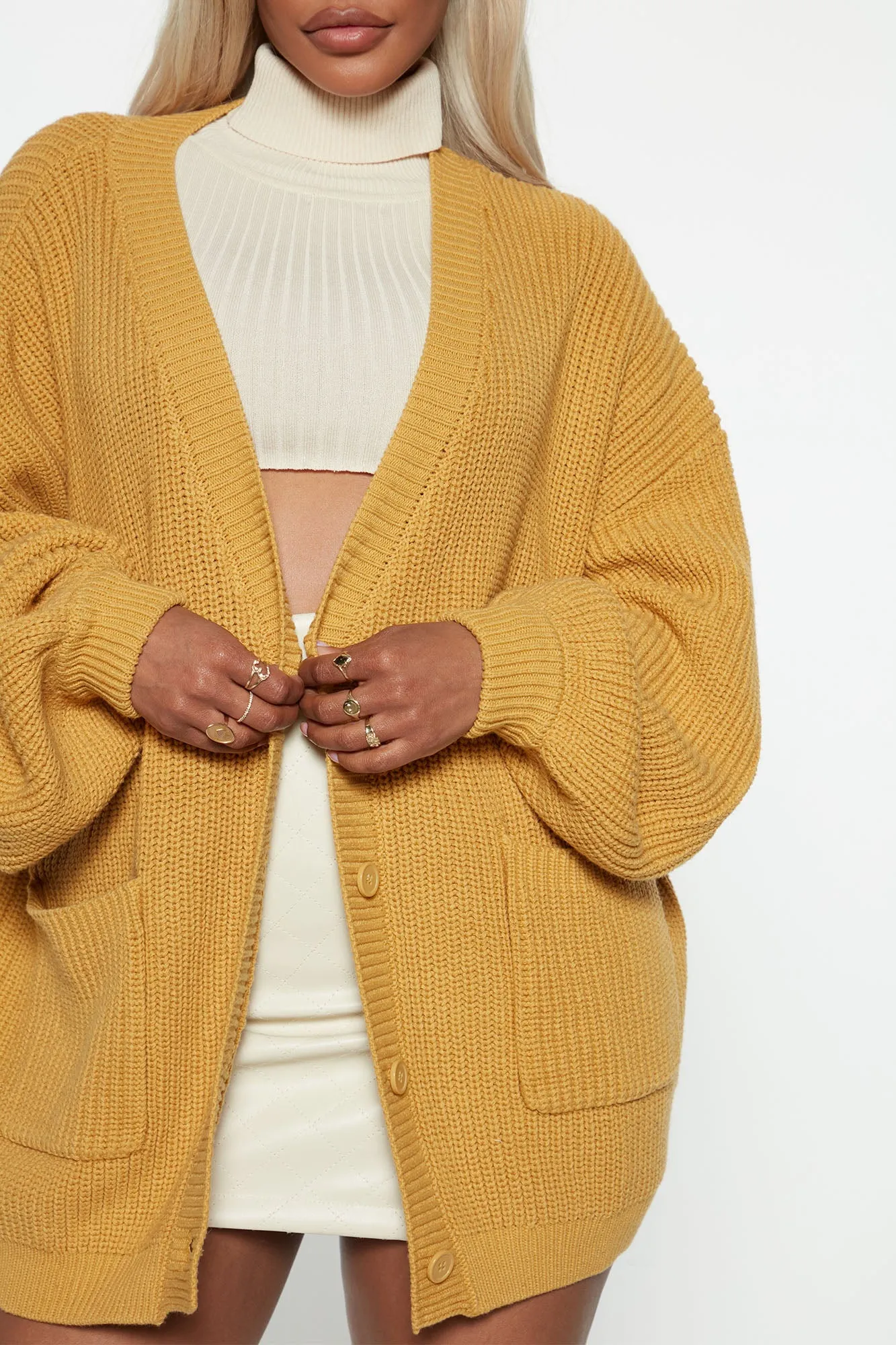 Be My Boyfriend Cardigan - Gold