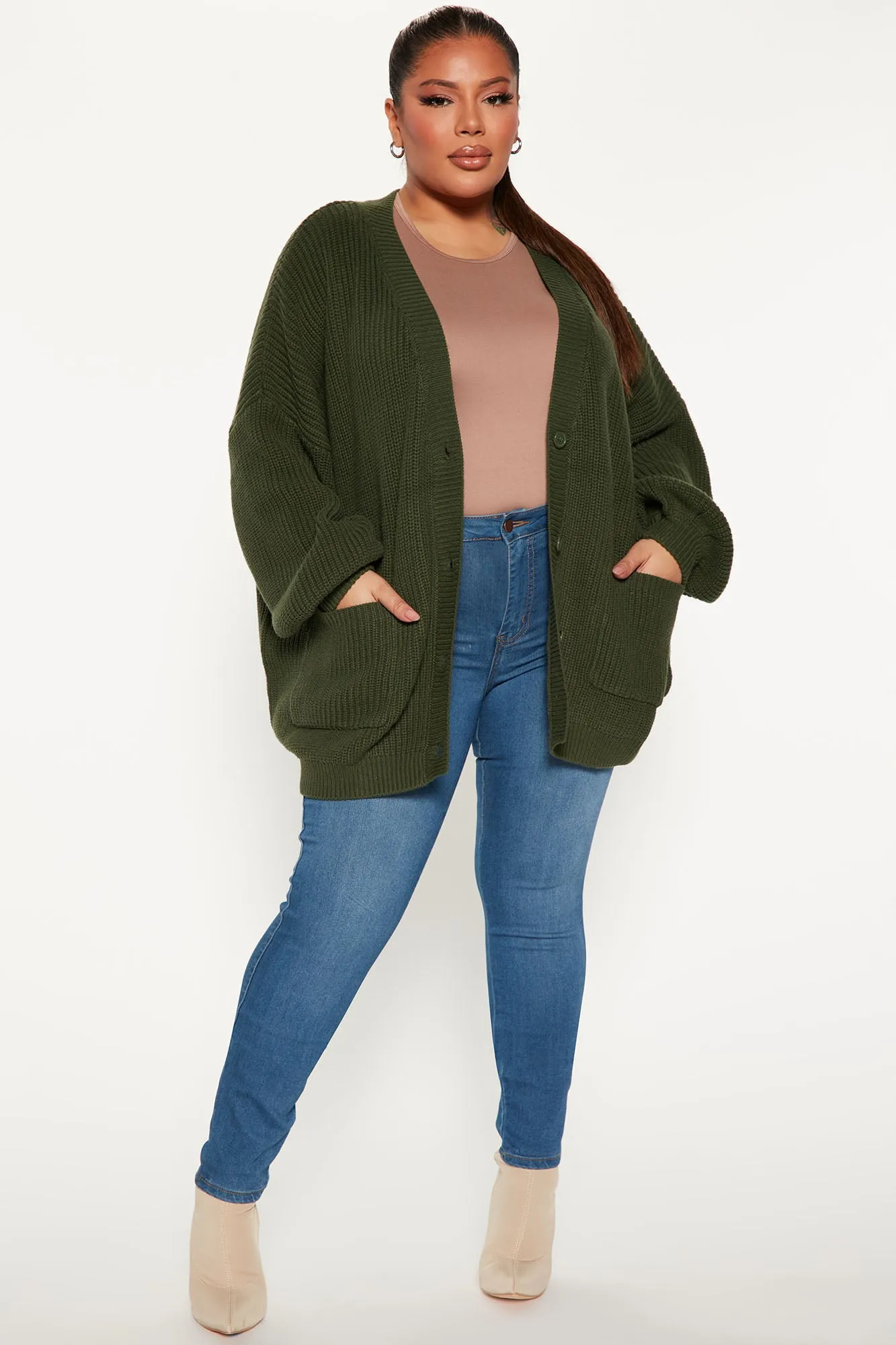 Be My Boyfriend Cardigan - Olive