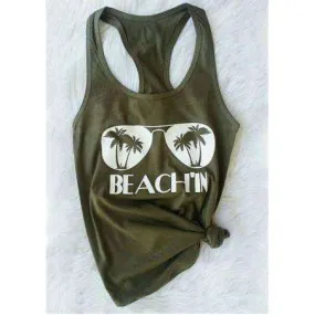 Beach'in Racerback Tank Top