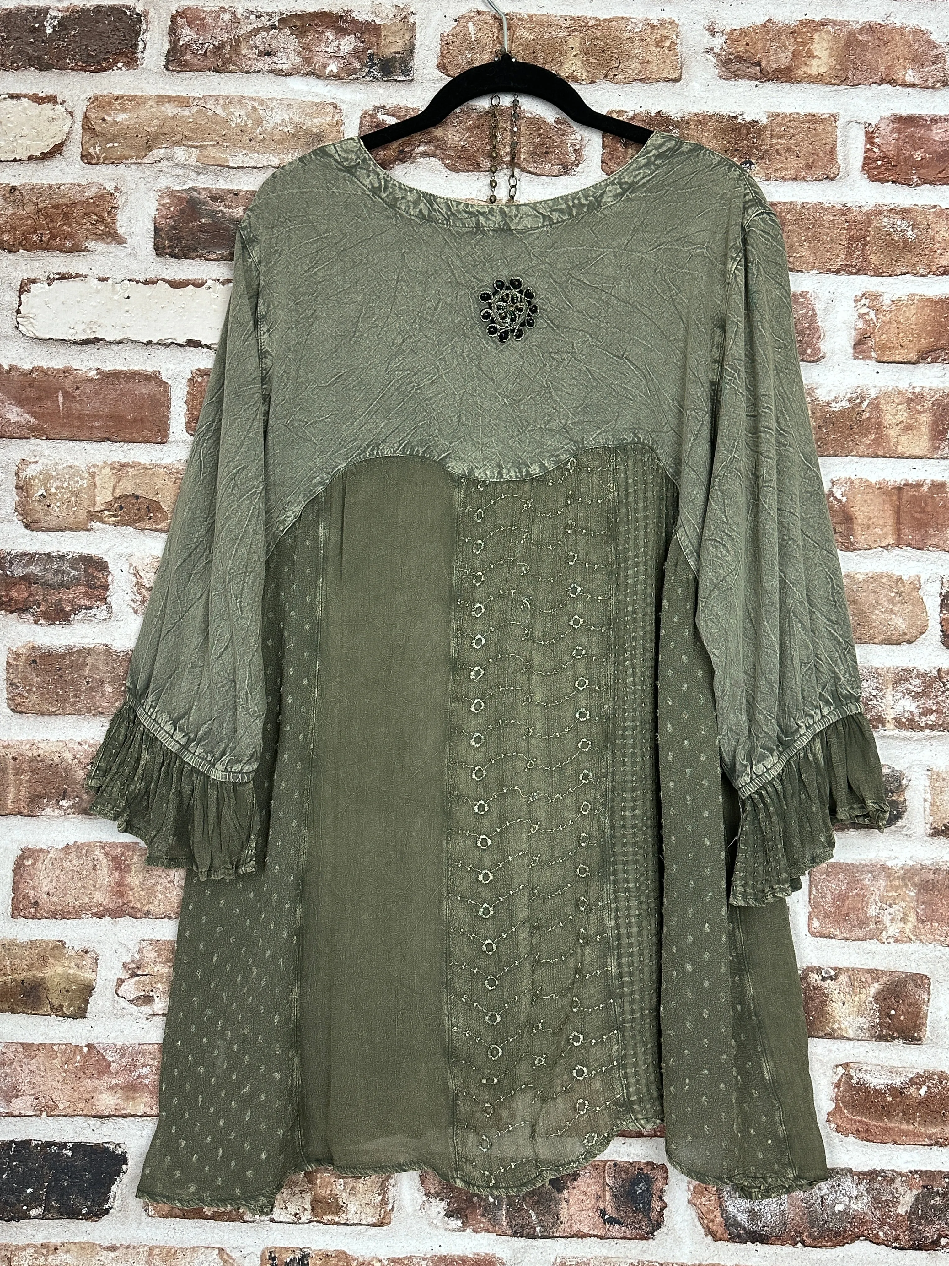 Belle Epoque Embroidered Gravel Tunic