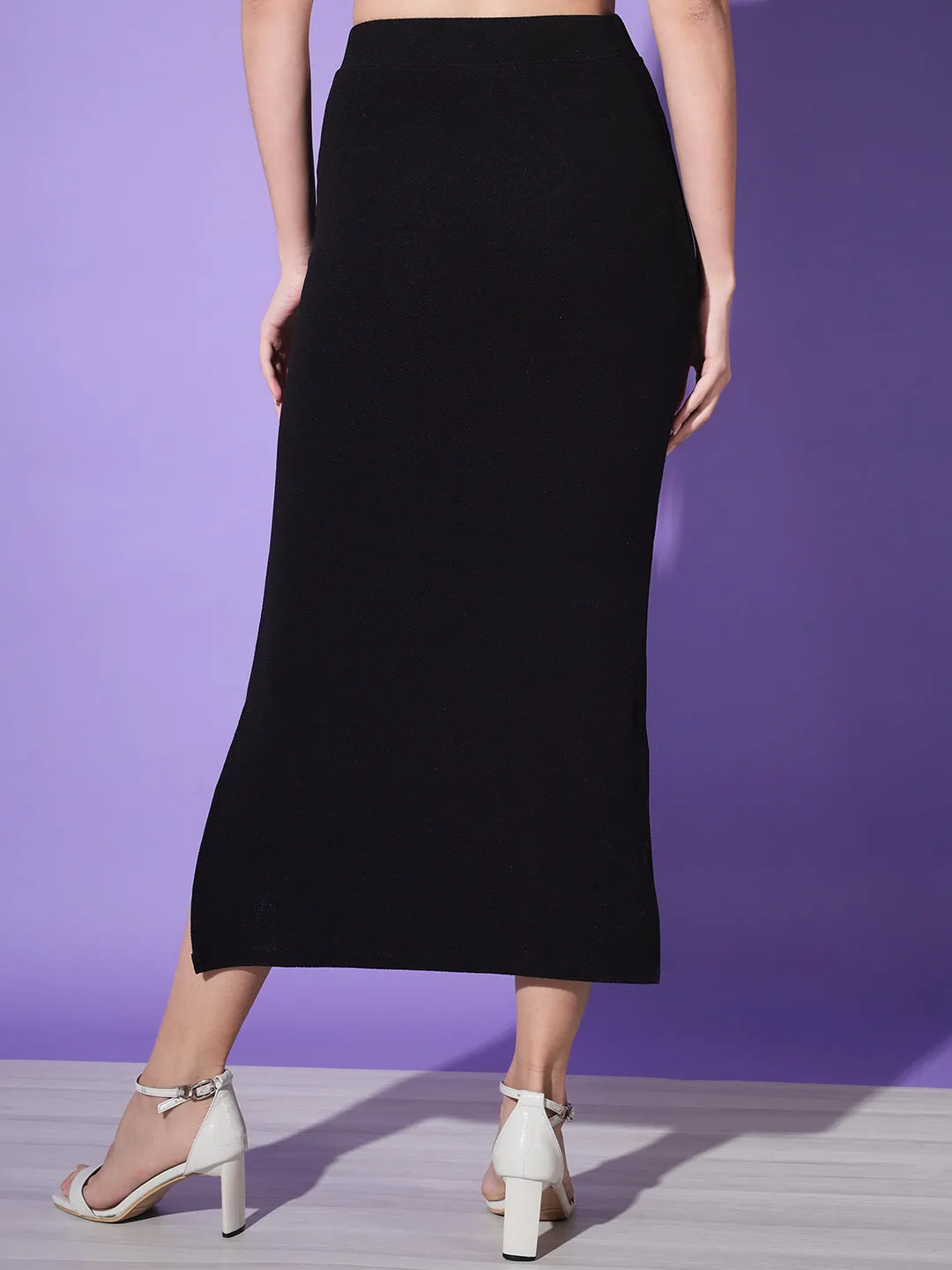 Below Knee Slit Women Pencil Skirt-3135-3137