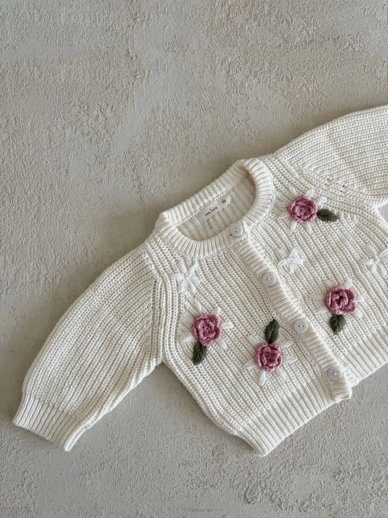 Big Flower Knit Cardigan