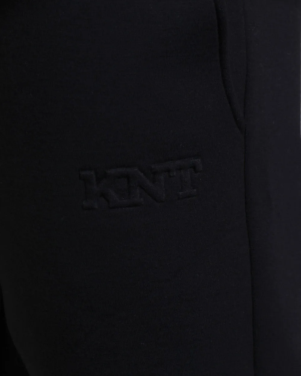 Black Neoprene Tonal Logo Sweatpant