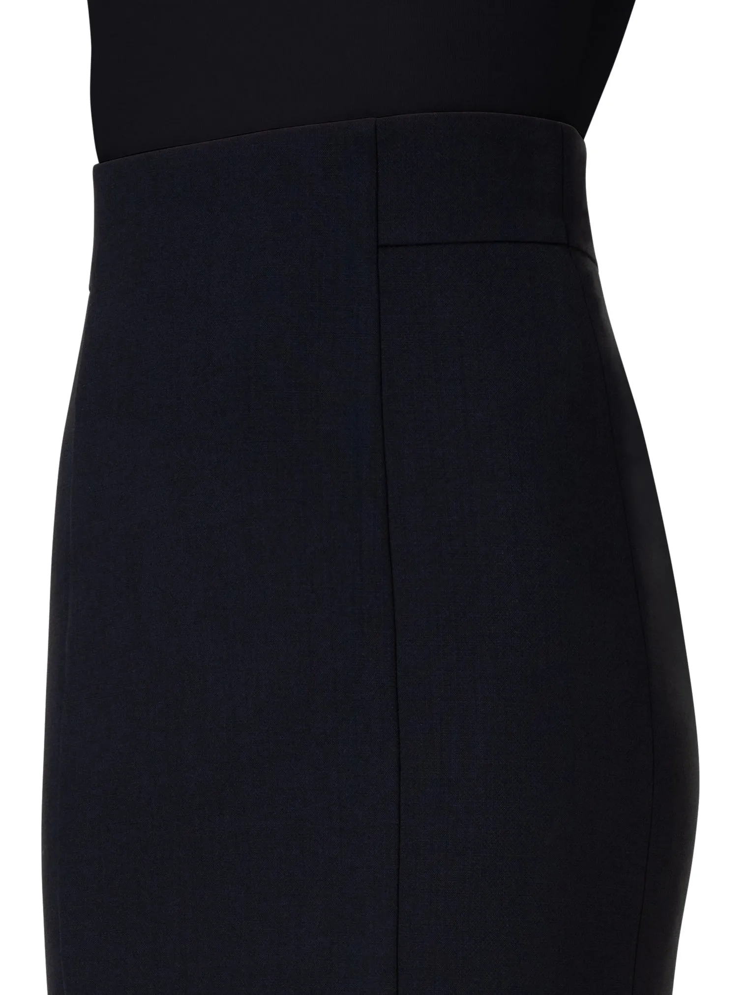 Black Pencil Skirt with Zipped Back