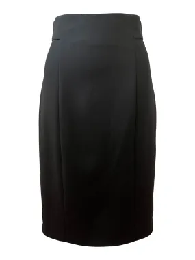 Black Pencil Skirt with Zipped Back