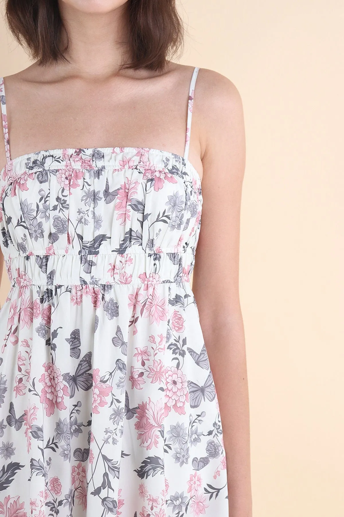 BLOOMING GARDEN FLORAL DRESS IN PINK