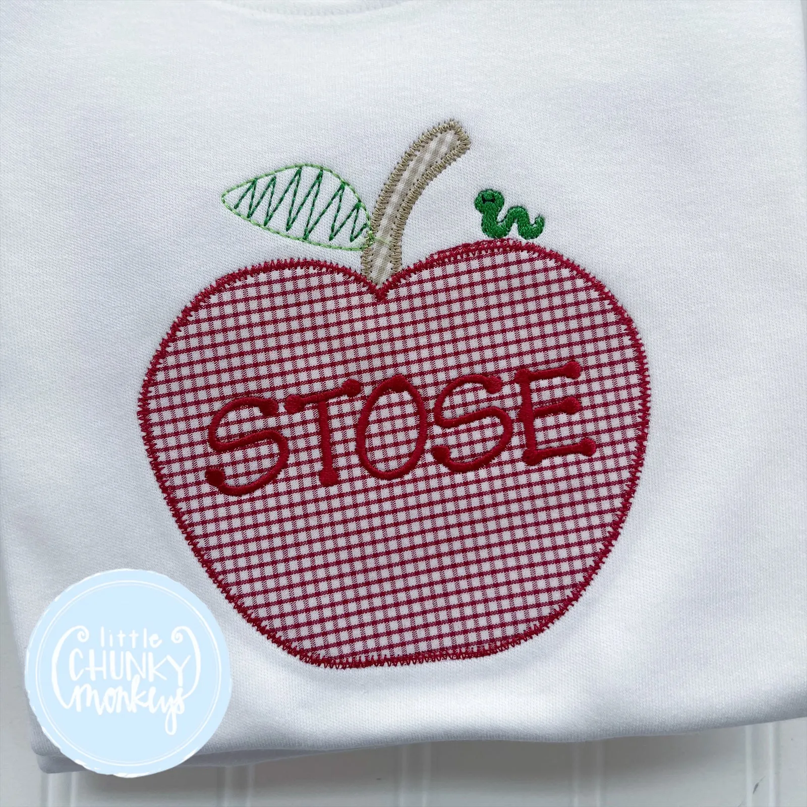 Boy Shirt - Apple with Tiny Worm