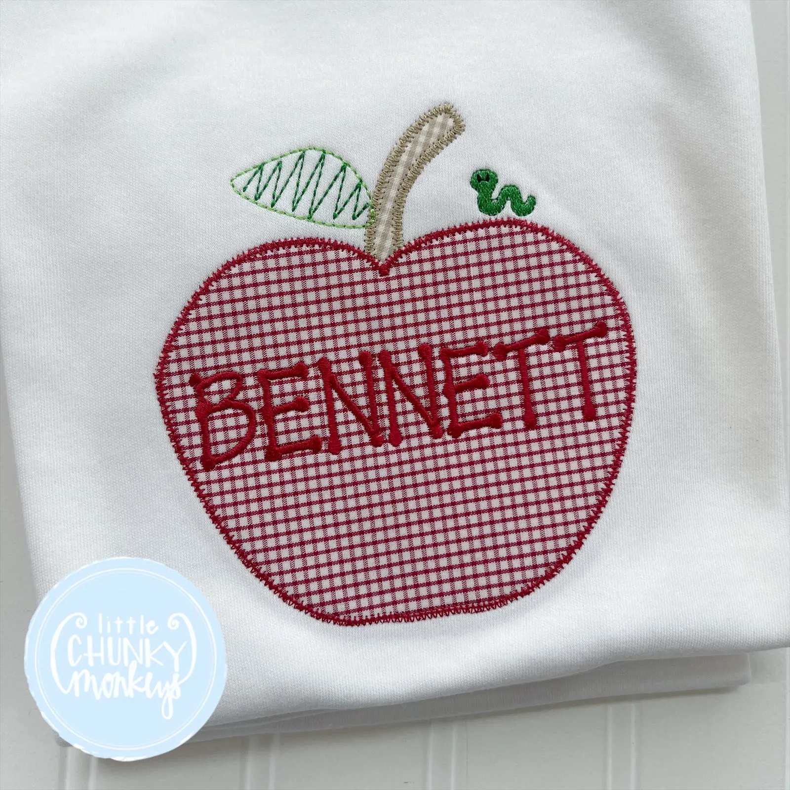 Boy Shirt - Apple with Tiny Worm