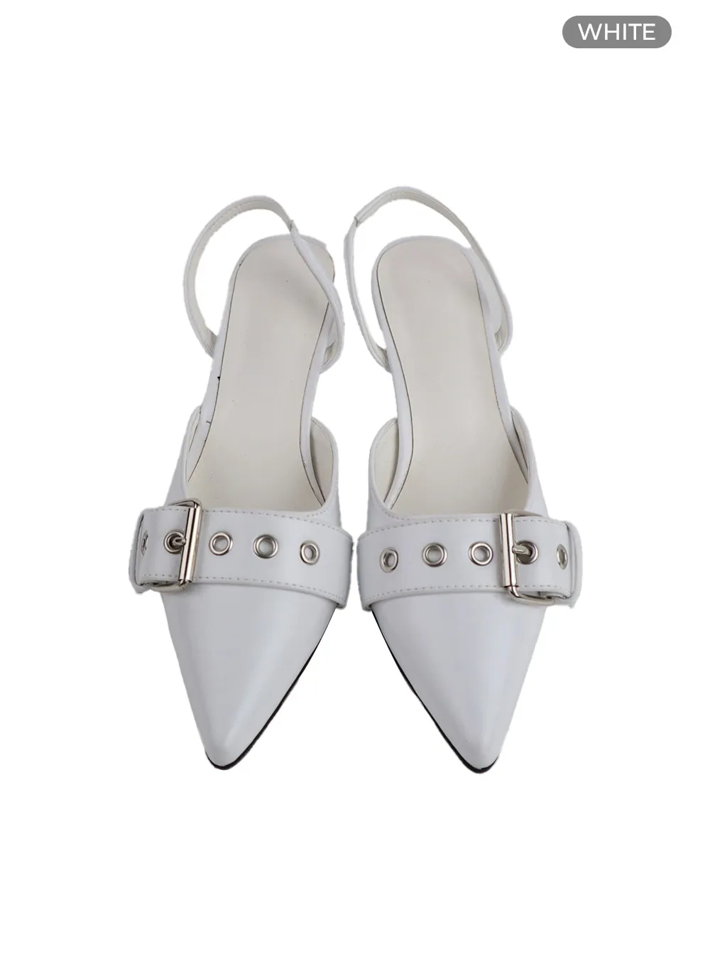 Buckle Detail Pointed Toe Heels IM406