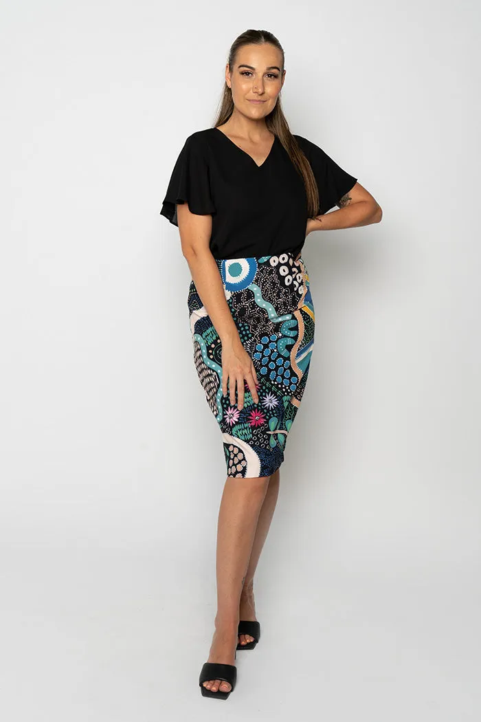 By The Waterhole Pencil Skirt