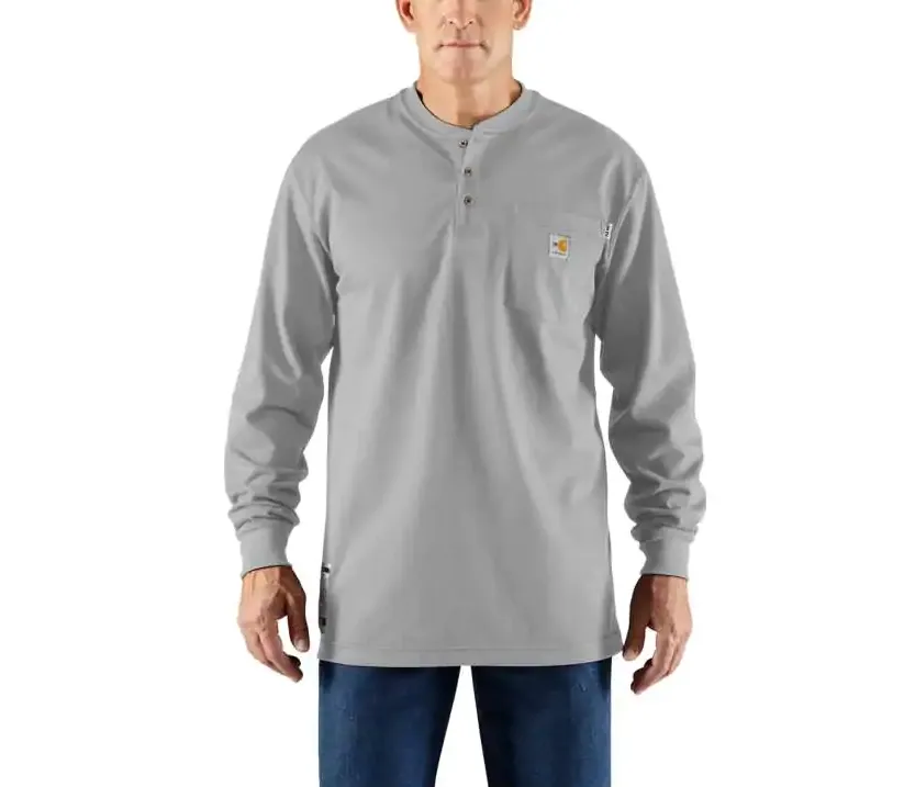 Carhartt, Shirt, 100237, FR Force Cotton, 6.75oz, Long Sleeve Henley,