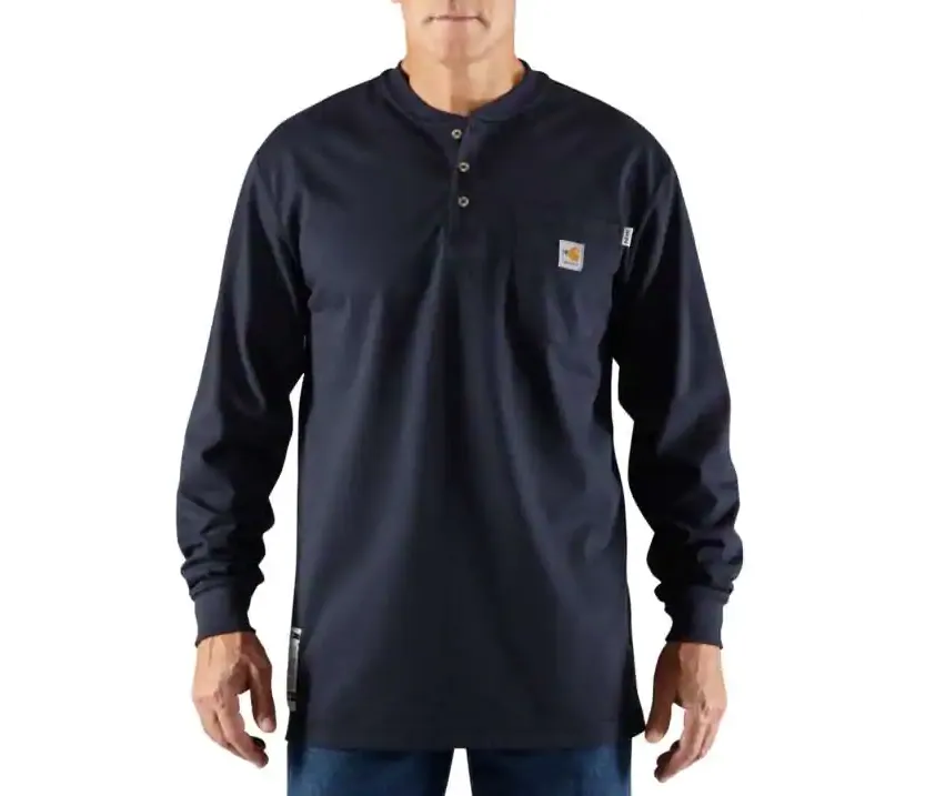 Carhartt, Shirt, 100237, FR Force Cotton, 6.75oz, Long Sleeve Henley,