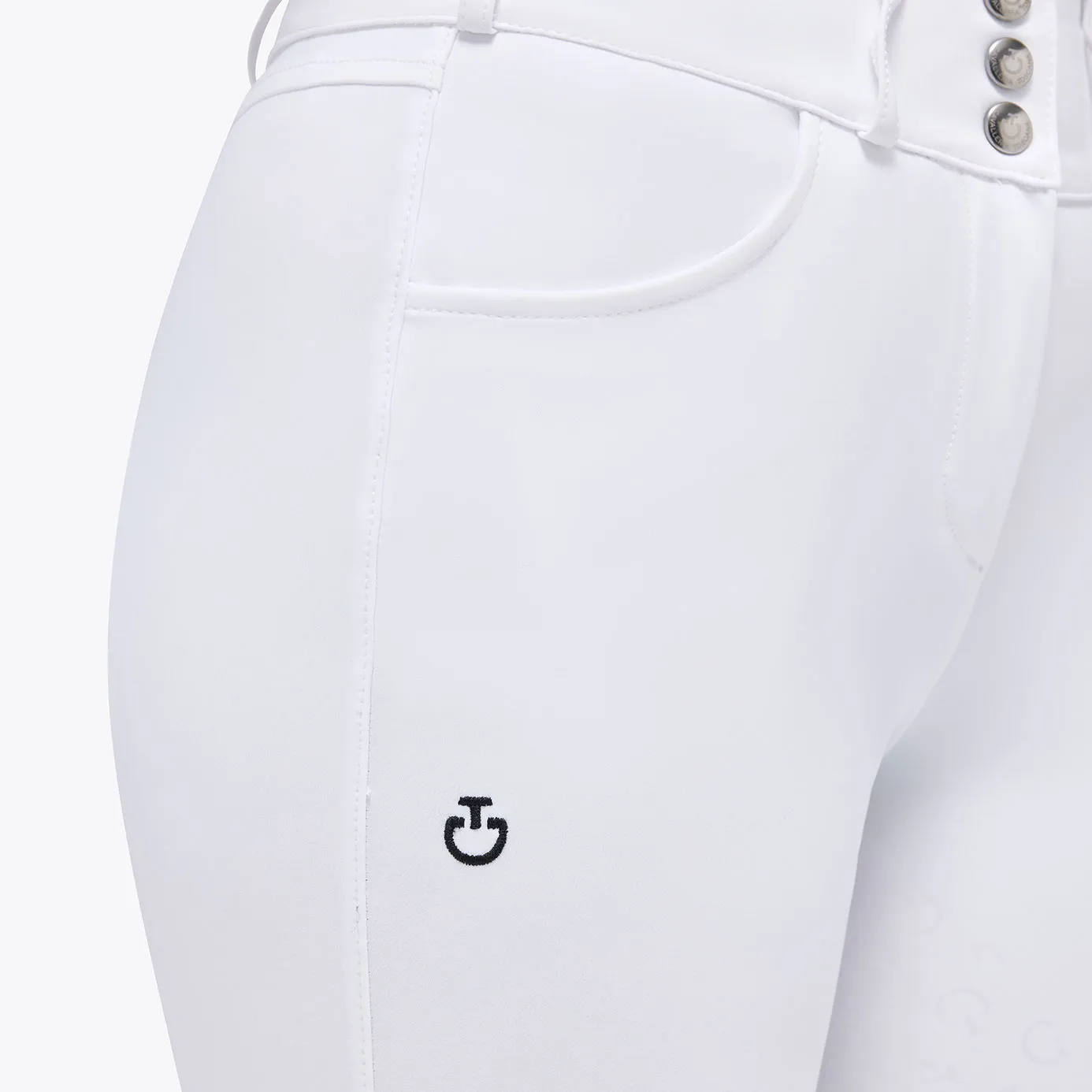 Cavalleria Toscana High Waist Full Seat Breeches - White