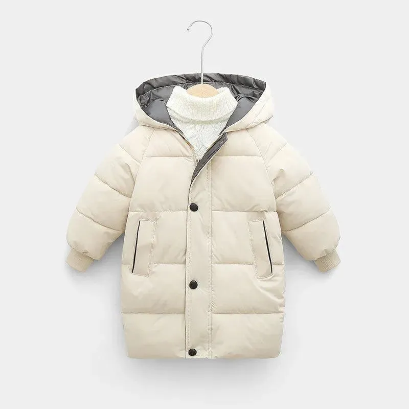 Children Winter Puffer Hoodie Windproof Jacket kids