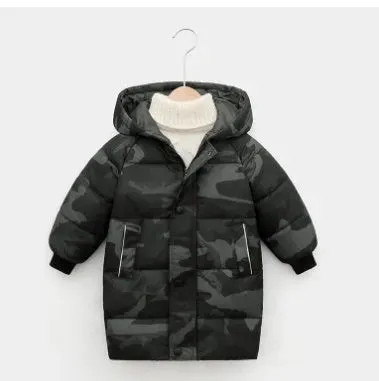 Children Winter Puffer Hoodie Windproof Jacket kids